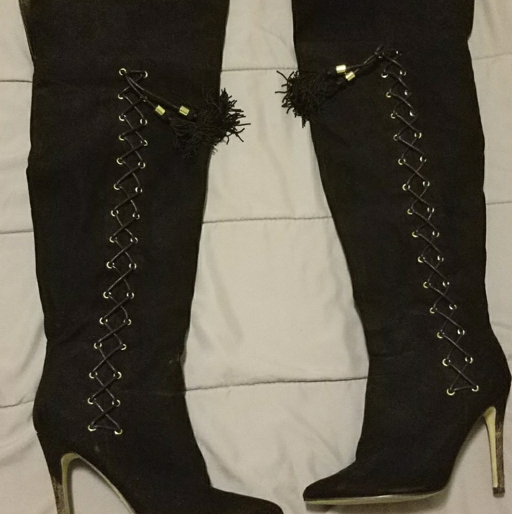 Thigh High Heeled Boots
